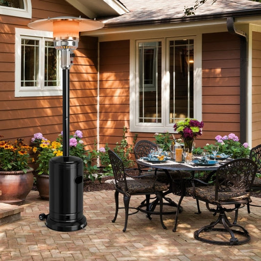 50000 BTU Stainless Steel Propane Patio Heater with Trip over Protection, Black - Gallery Canada