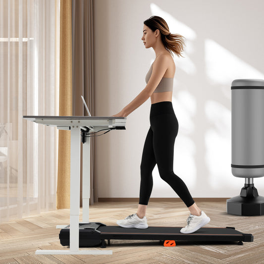 2.5HP Under Desk Treadmill with Remote Control for Home Office, Black Treadmills Black at Gallery Canada