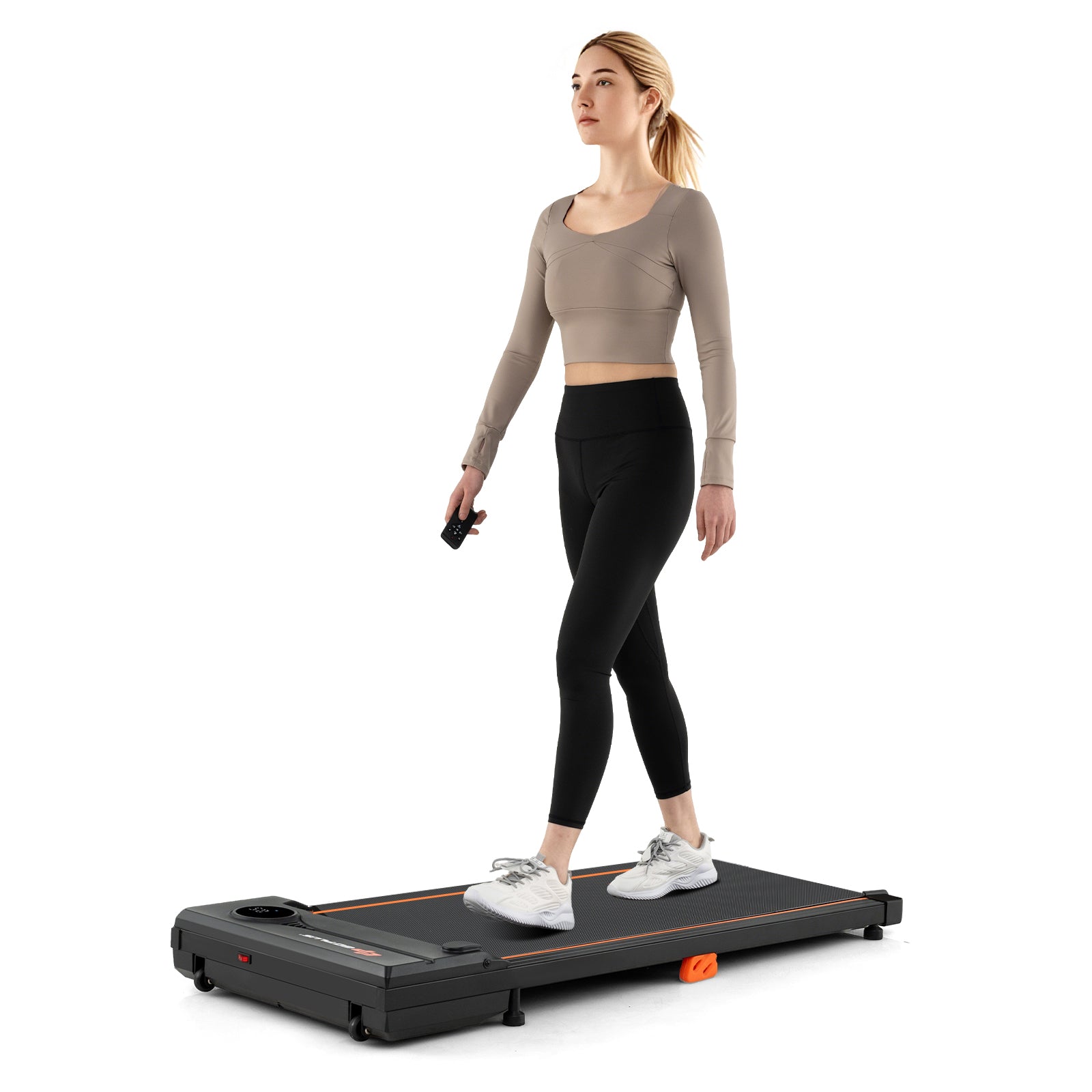 2.5HP Under Desk Treadmill with Remote Control for Home Office, Black Treadmills at Gallery Canada