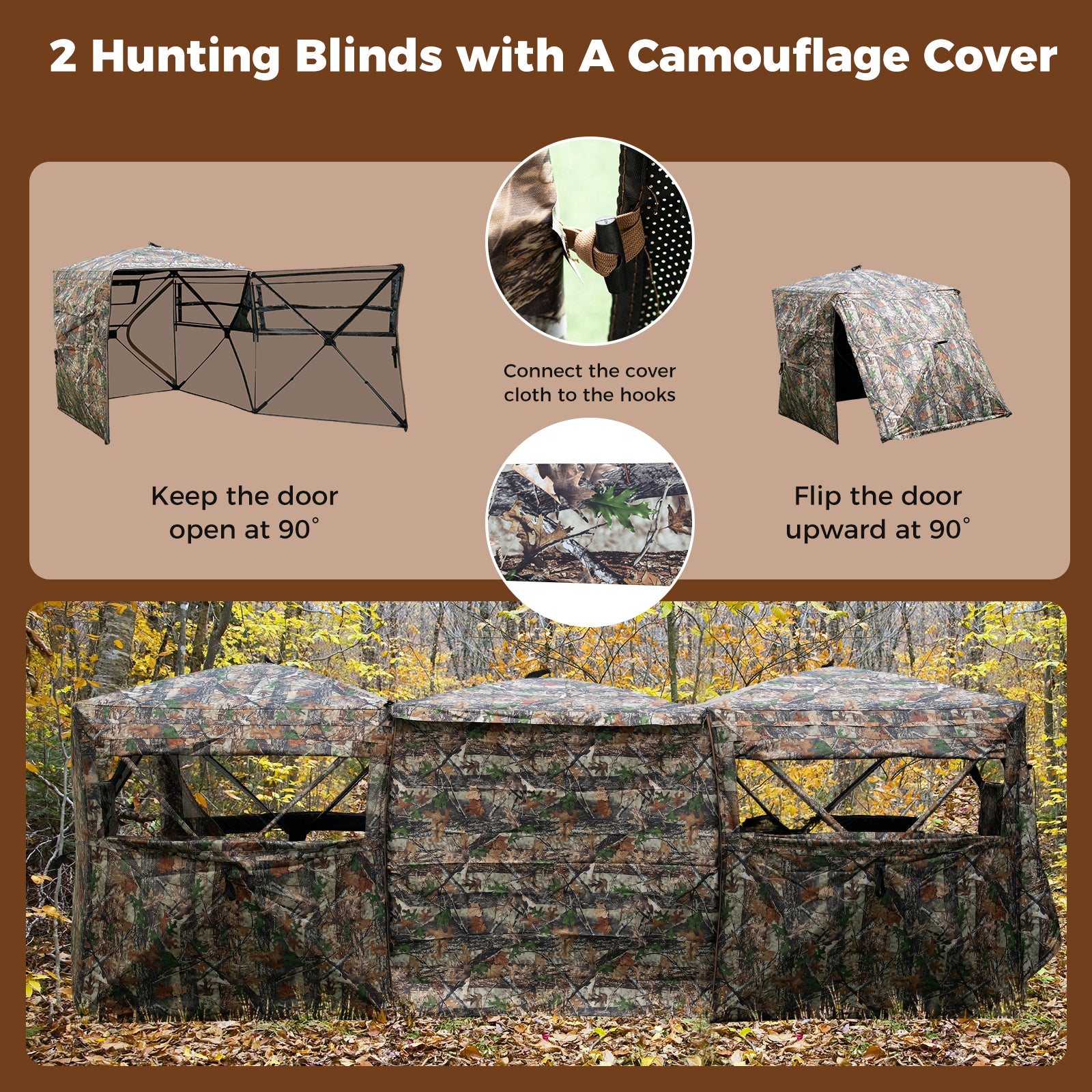 2-6 Person Side-by-Side Hunting Blinds Double One-way See-through Ground Blinds Tents at Gallery Canada