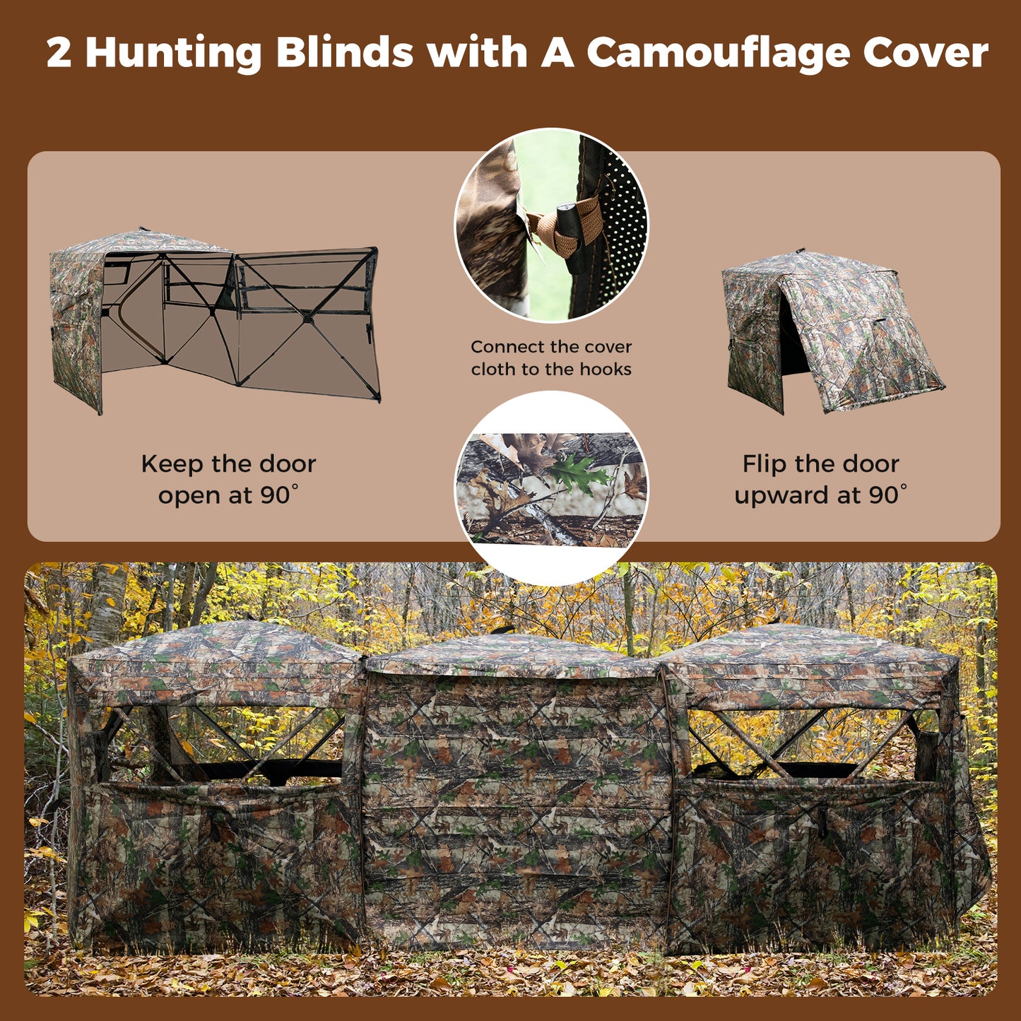 2-6 Person Side-by-Side Hunting Blinds Double One-way See-through Ground Blinds Tents at Gallery Canada