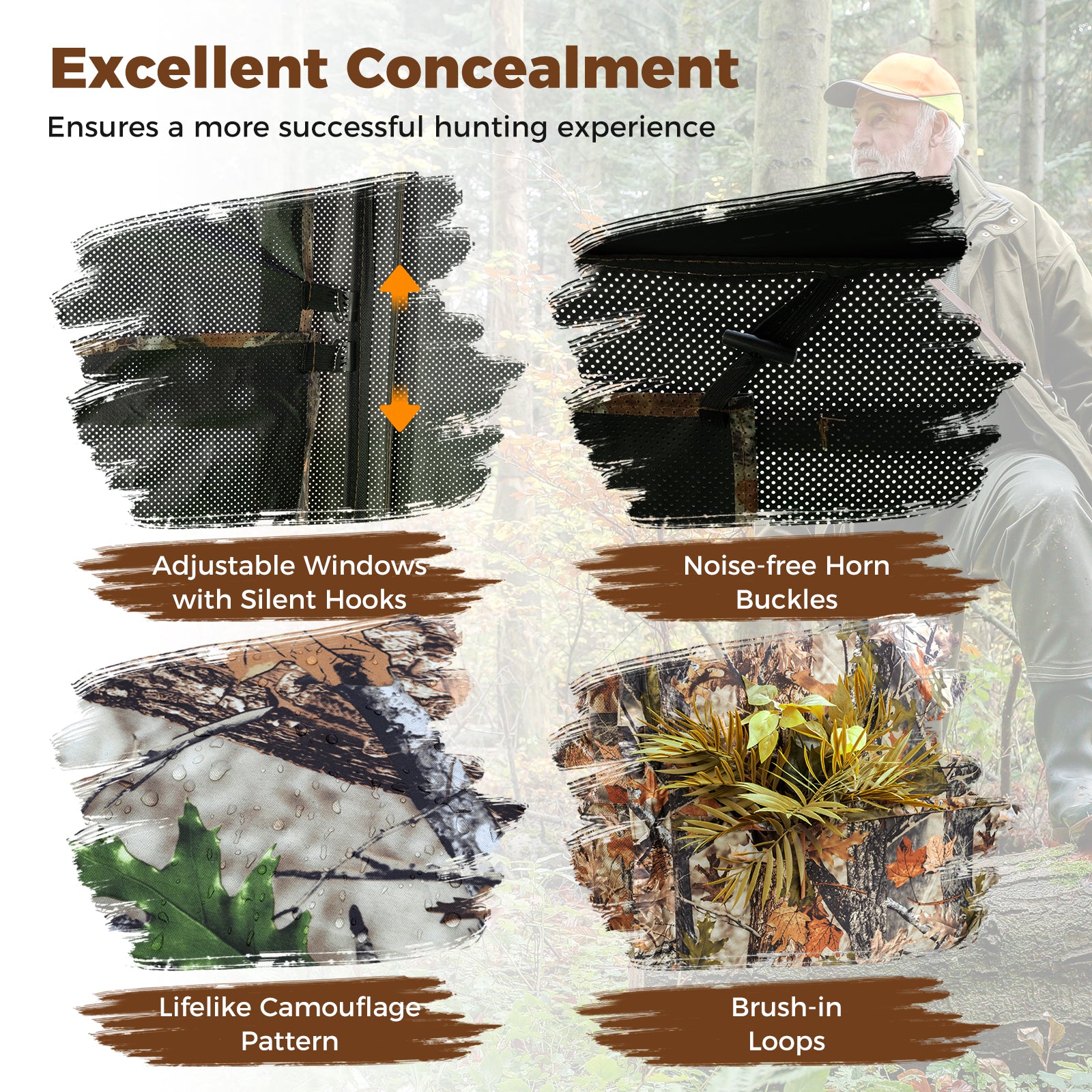 2-6 Person Side-by-Side Hunting Blinds Double One-way See-through Ground Blinds Tents at Gallery Canada