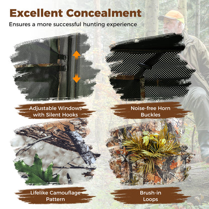 2-6 Person Side-by-Side Hunting Blinds Double One-way See-through Ground Blinds Tents at Gallery Canada