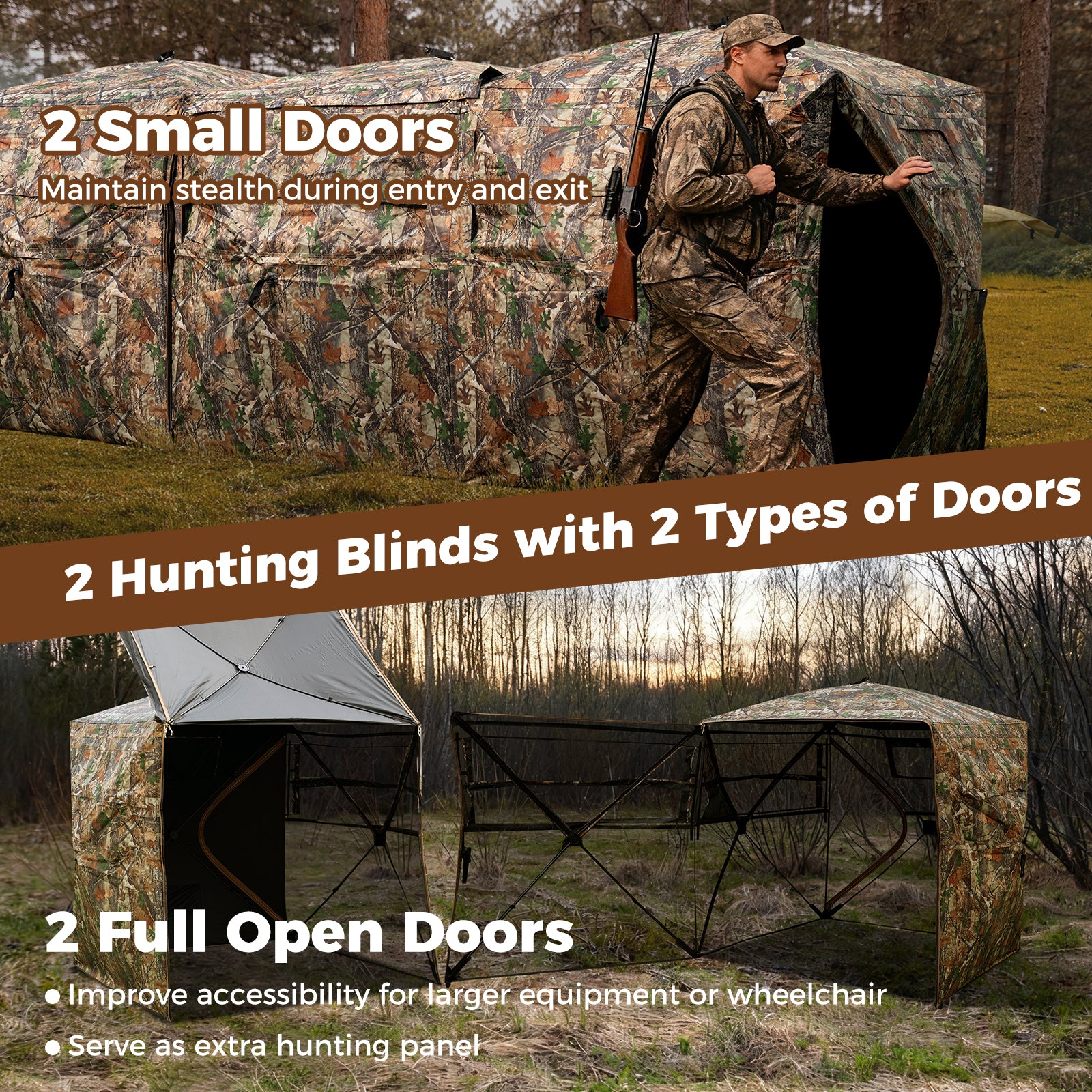 2-6 Person Side-by-Side Hunting Blinds Double One-way See-through Ground Blinds Tents at Gallery Canada
