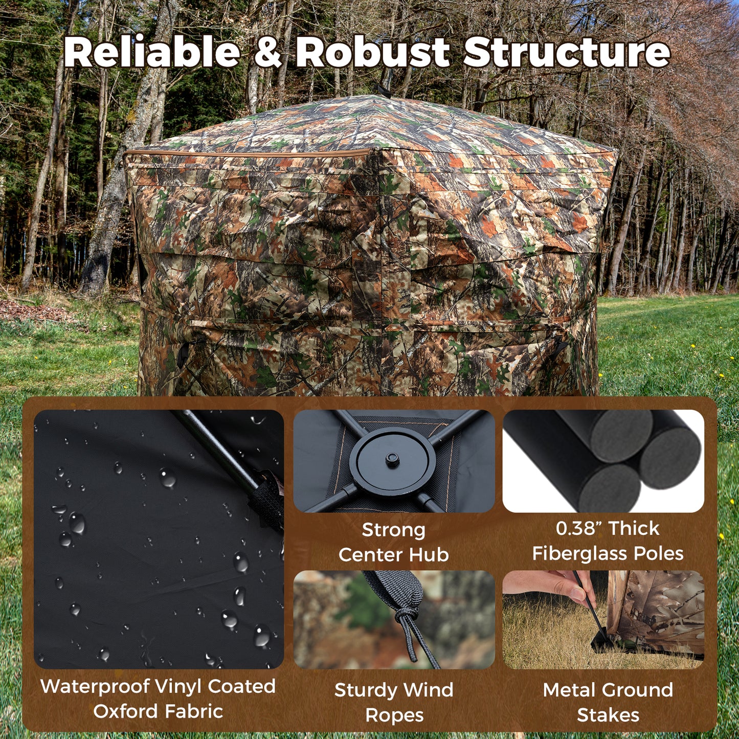 2-6 Person Side-by-Side Hunting Blinds Double One-way See-through Ground Blinds Tents at Gallery Canada