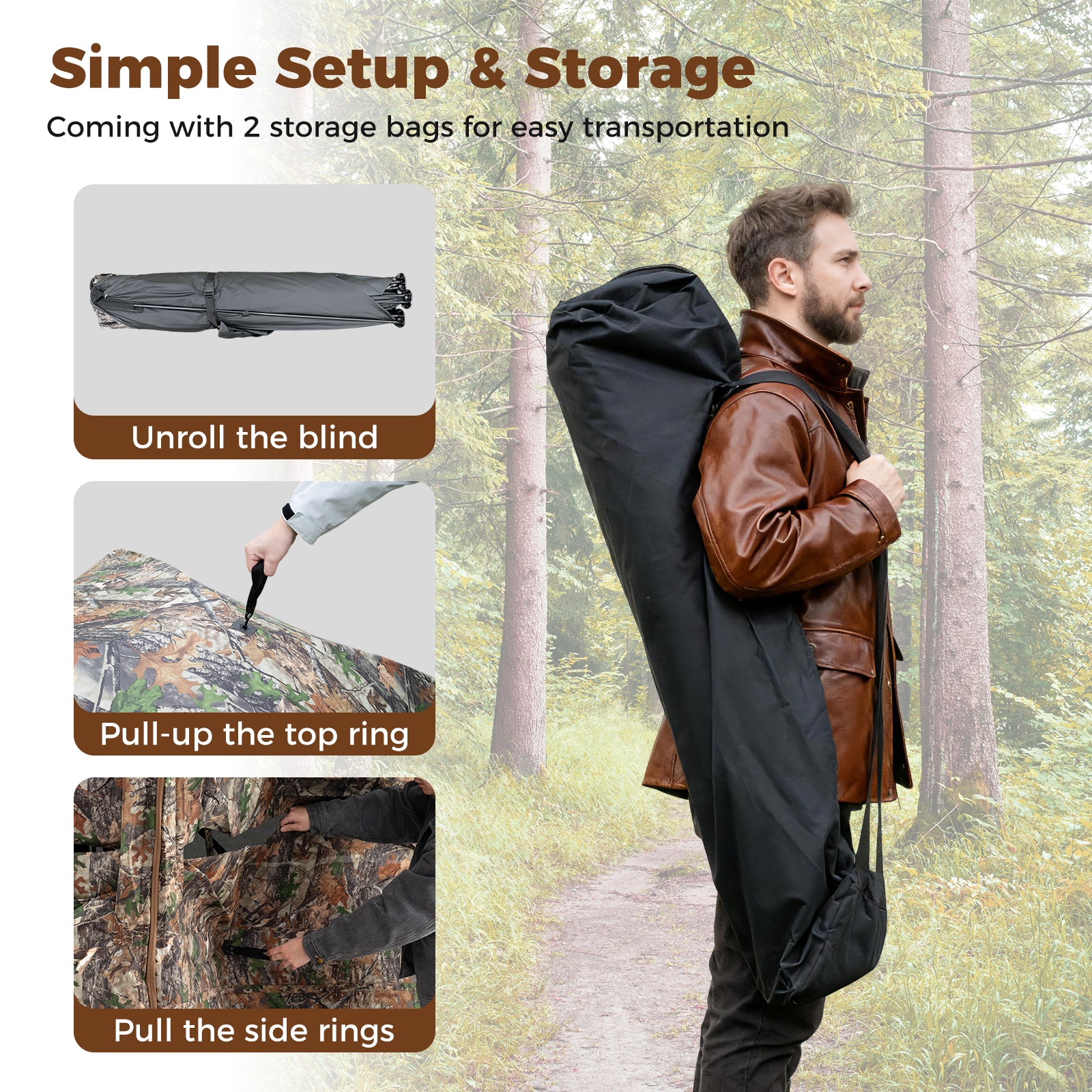 2-6 Person Side-by-Side Hunting Blinds Double One-way See-through Ground Blinds Tents at Gallery Canada