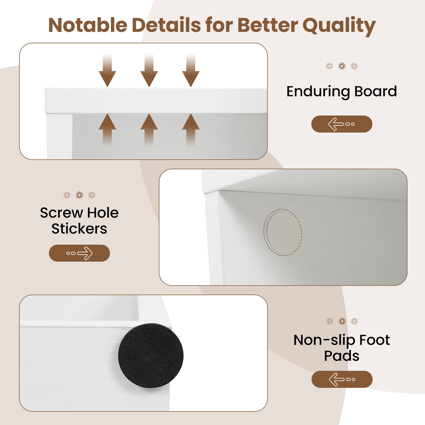 2-Cube Bookcase Floor Standing Open Bookshelf with 5-Position Adjustable Shelf, White Bookcases at Gallery Canada