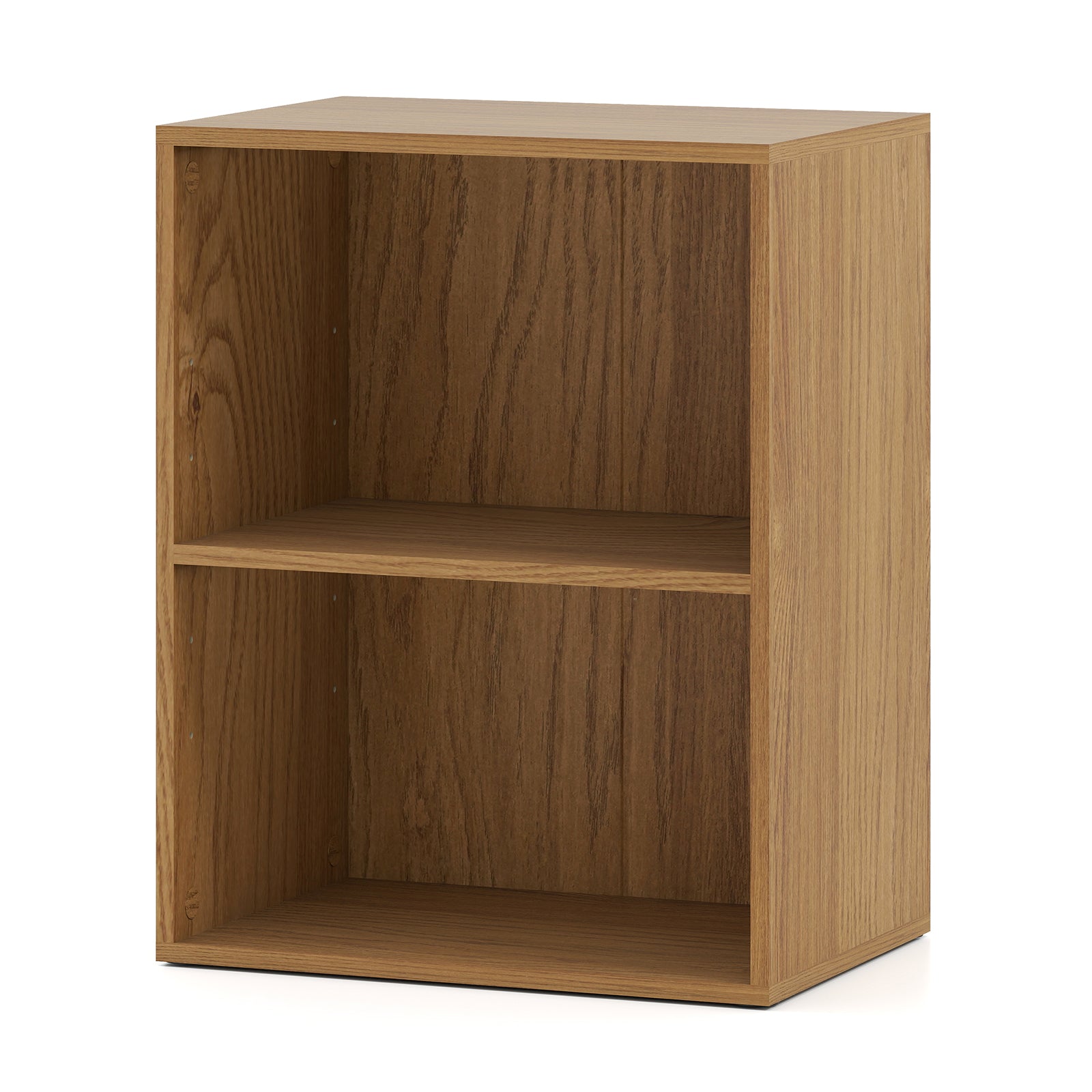 2-Cube Bookcase Set of 2 Floor Standing Open Bookshelf w/ 5-Position Adjustable Shelf, Natural Bookcases at Gallery Canada