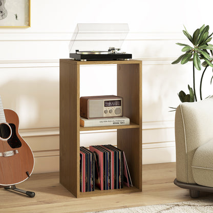 2 Cube Bookshelf with Back Guardrail for Living Room Bedroom, Natural Bookcases at Gallery Canada