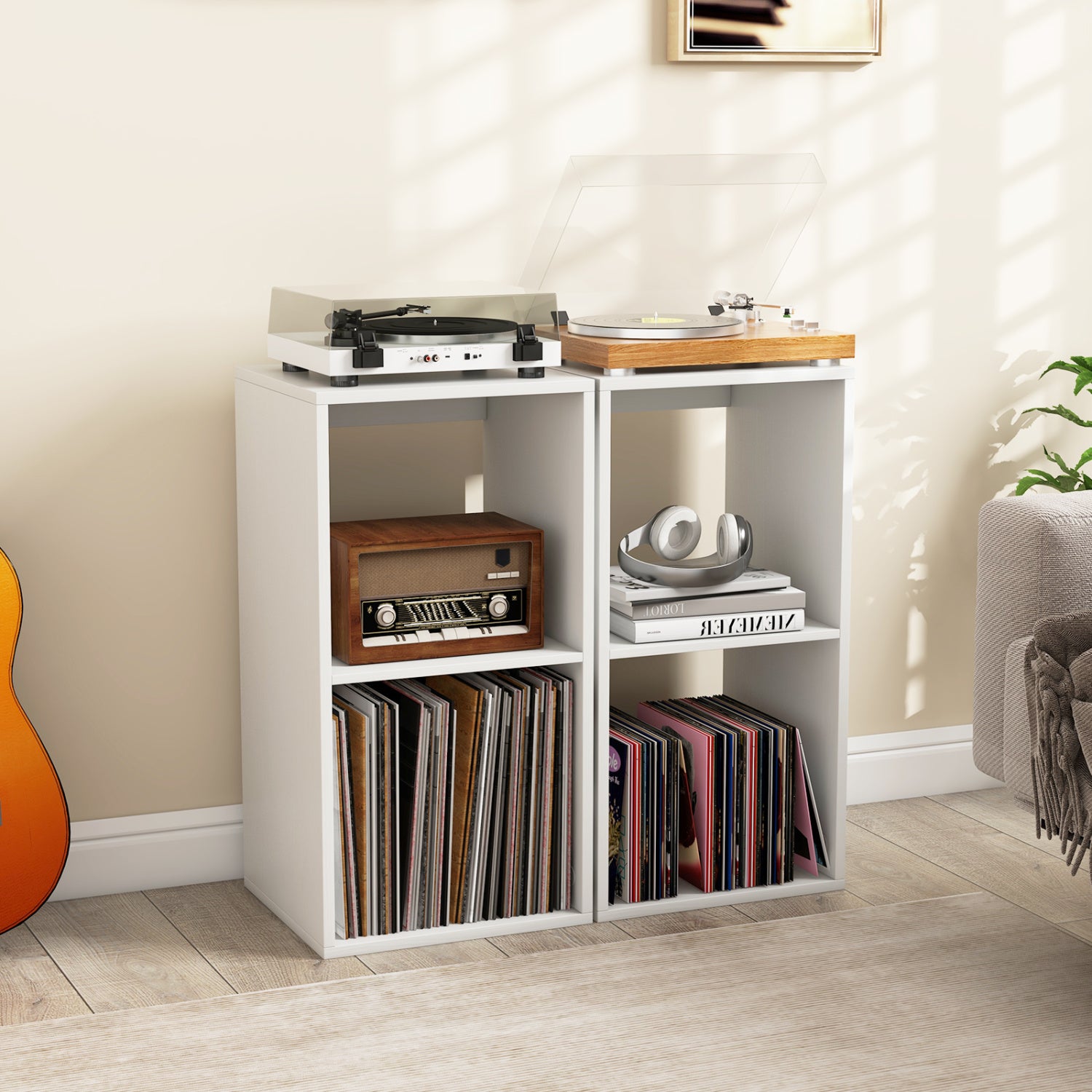 2 Cube Bookshelf, Living Room Bedroom, White Bookcases at Gallery Canada