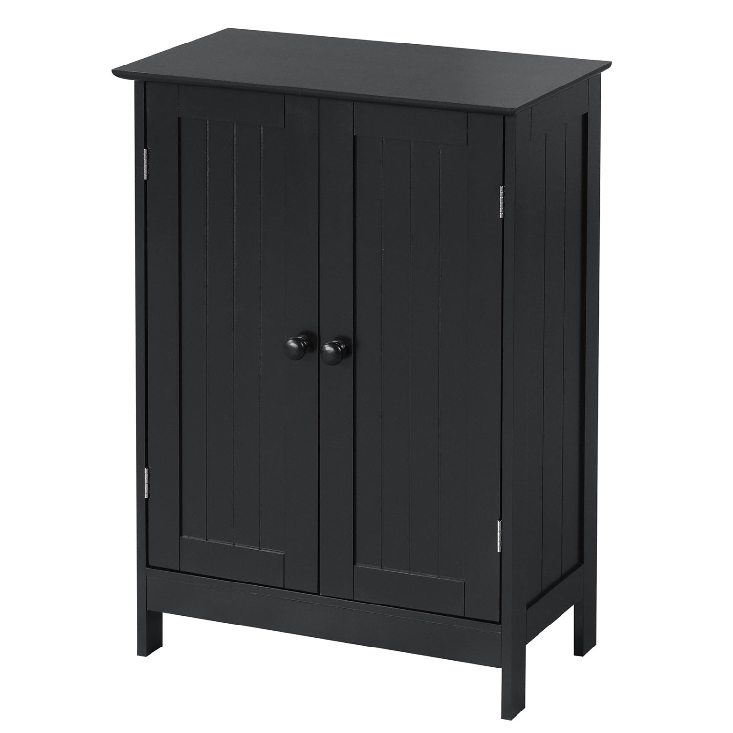 2-Door Freee-Standing Bathroom Cabinet with Shelf, Black Floor Cabinets at Gallery Canada