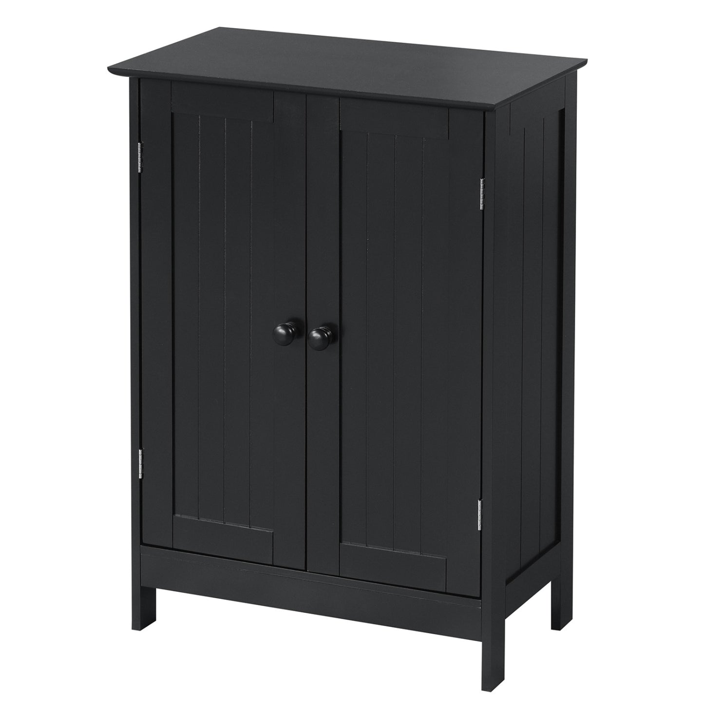 2-Door Freee-Standing Bathroom Cabinet with Shelf, Black Floor Cabinets at Gallery Canada