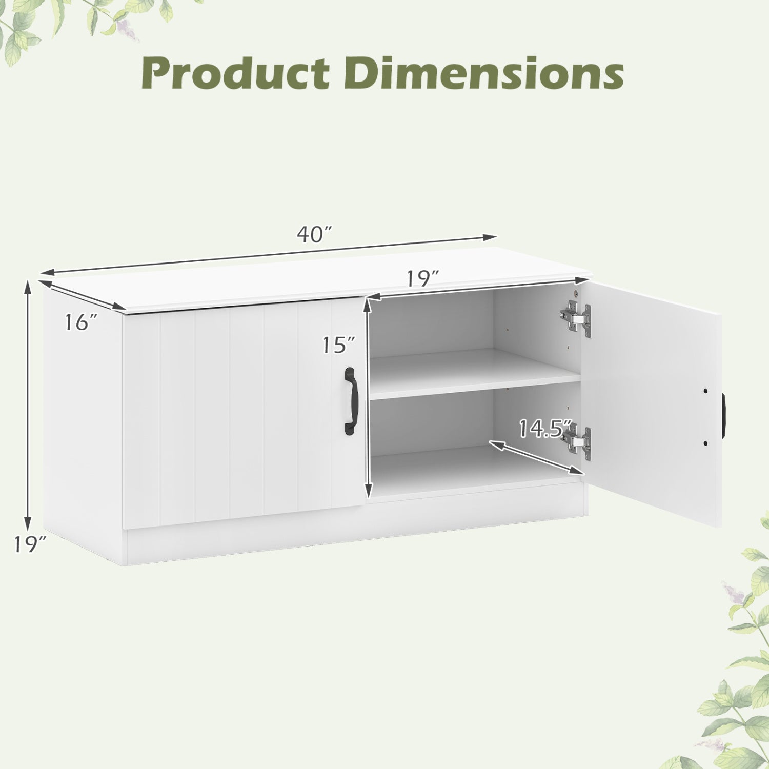 2-Door Shoe Storage Cabinet, Adjustable Shelves, White Shoe Racks & Storage Benches at Gallery Canada