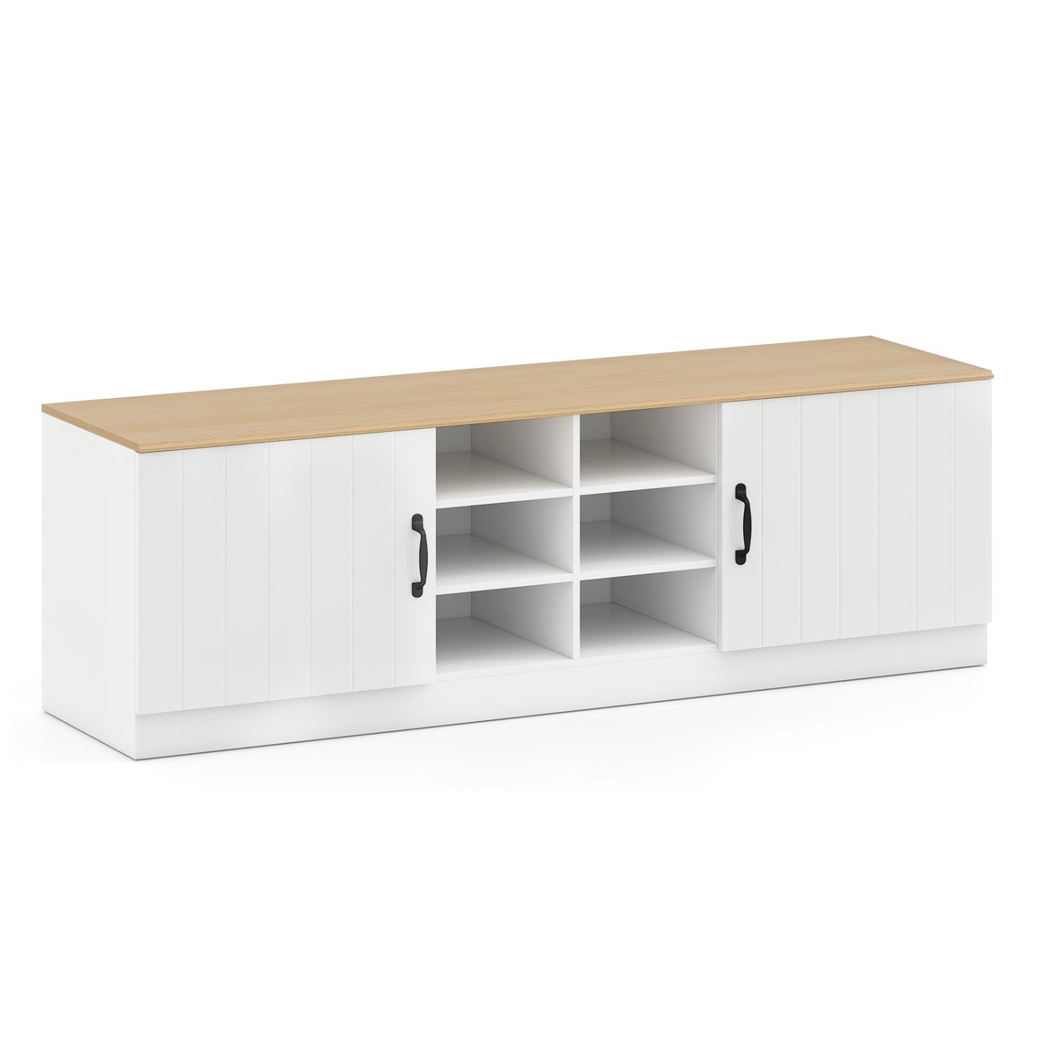 2-Door Shoe Bench Cabinet, Adjustable Shelves, Natural Shoe Racks & Storage Benches at Gallery Canada