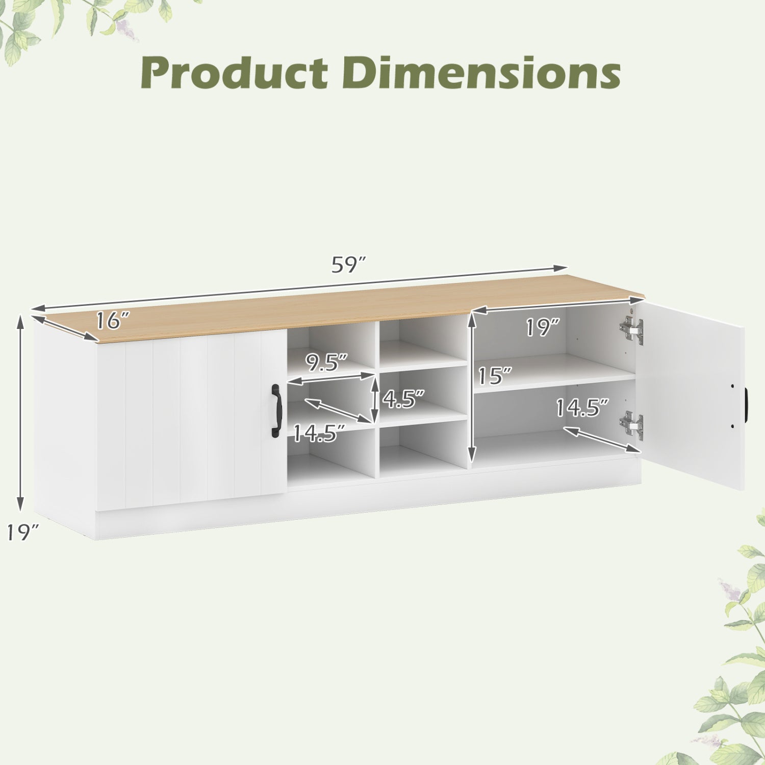 2-Door Shoe Bench Cabinet, Adjustable Shelves, Natural Shoe Racks & Storage Benches at Gallery Canada