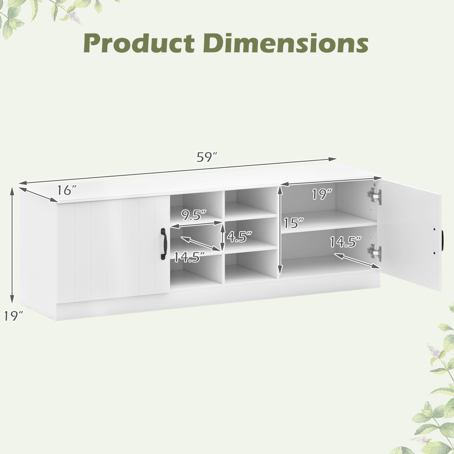 2-Door Shoe Bench Cabinet, Adjustable Shelves, White Shoe Racks & Storage Benches at Gallery Canada