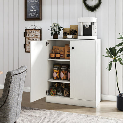 2 Door Storage Base Cabinet with 3-Tier Shelf, White Cabinets & Chests at Gallery Canada