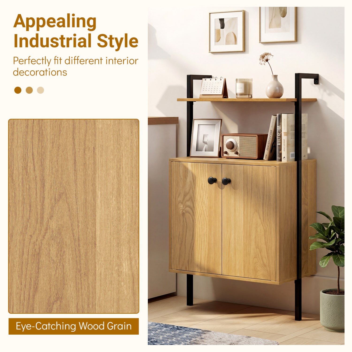2-Door Wall Mount Bookshelf Bookcases at Gallery Canada
