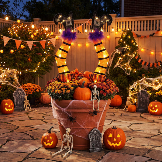 2 FT Set of 2 Lighted Witch Legs, Battery Operated Halloween Options at Gallery Canada