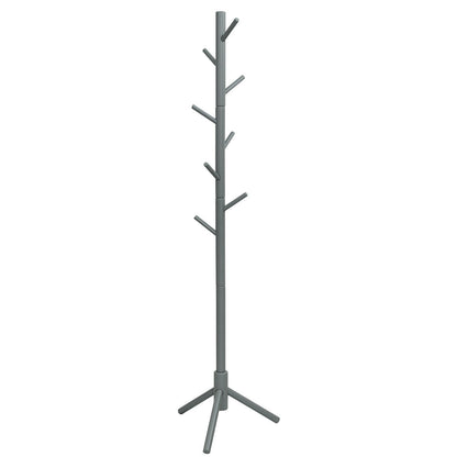 2 Heights Wooden Coat Rack with 8 Hooks, Gray Coat Racks & Hall Trees at Gallery Canada