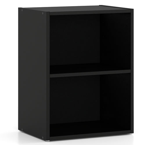 2-Layer Multifunctional Furniture Display Cabinet with Large Capacity Storage Space, Black