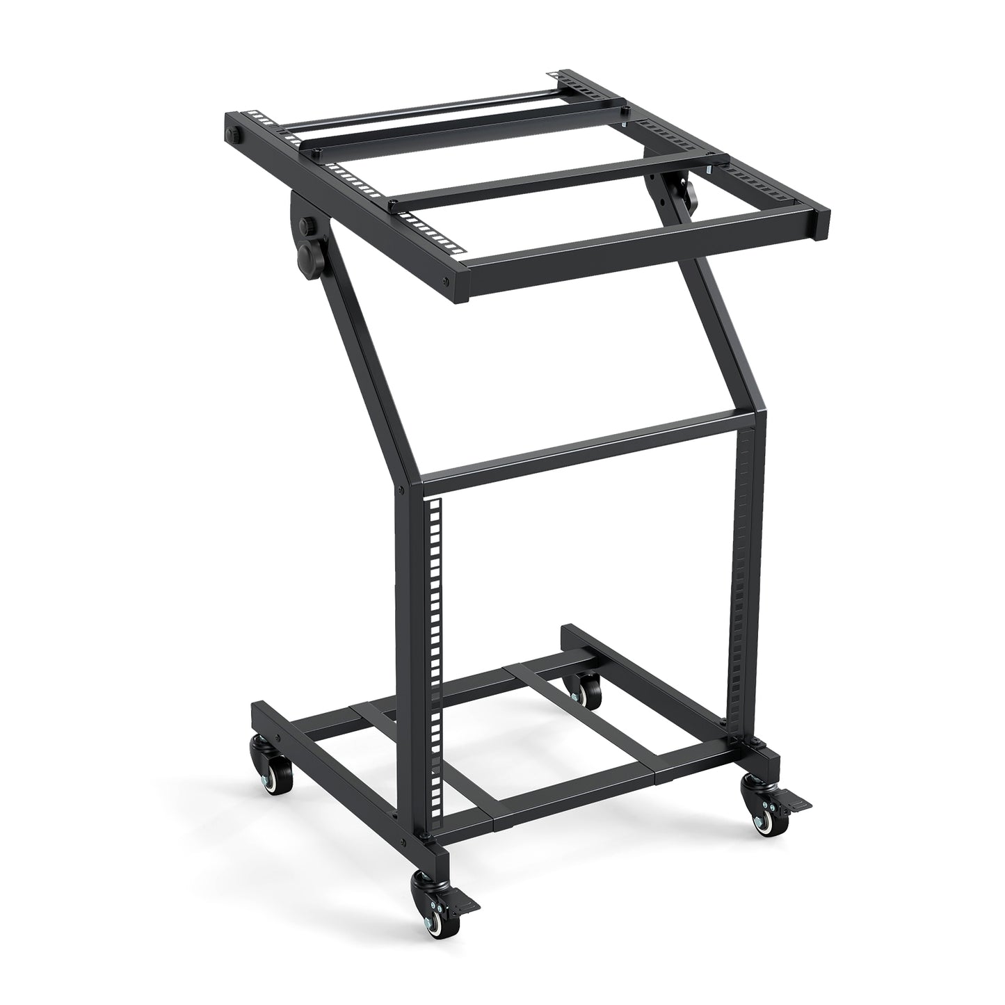 2 Layer Professional Audio Rack Mount with Adjustable Crossbars, Black Musical Instruments at Gallery Canada