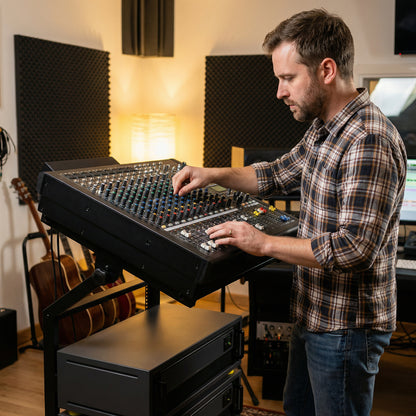 2 Layer Professional Audio Rack Mount with Adjustable Crossbars, Black Musical Instruments at Gallery Canada