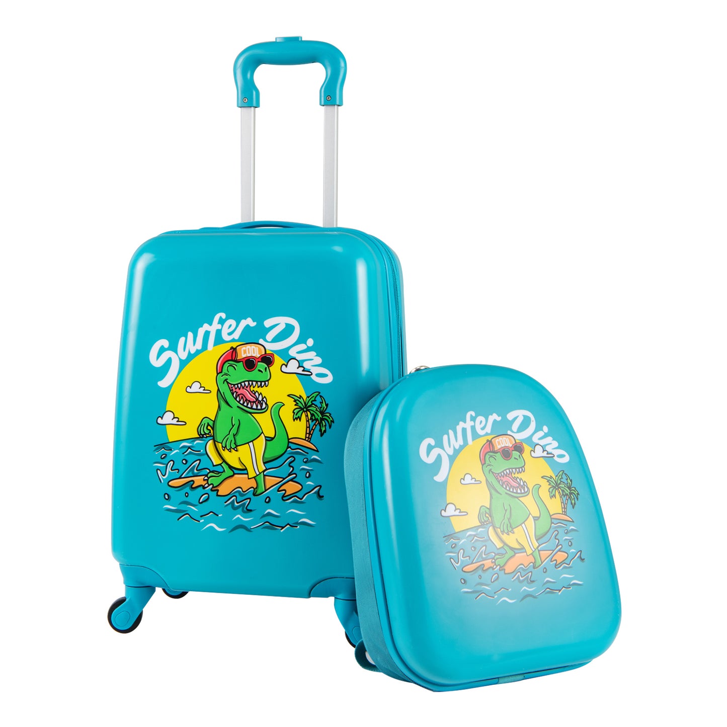 2 PCS Kid Luggage Set With Spinner Wheels, Blue Kids Luggage Blue at Gallery Canada