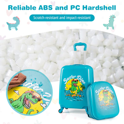 2 PCS Kid Luggage Set With Spinner Wheels for Children Boys Girls, Blue Kids Luggage at Gallery Canada