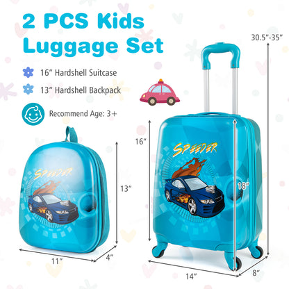 2 PCS Kid Luggage Set With Spinner Wheels for Children Boys Girls, Navy Kids Luggage at Gallery Canada