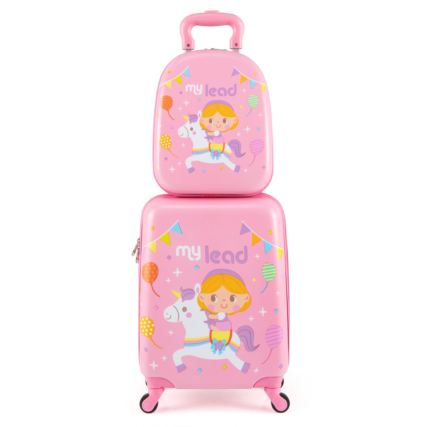 2 PCS Kid Luggage Set With Spinner Wheels for Children Boys Girls, Pink Kids Luggage at Gallery Canada