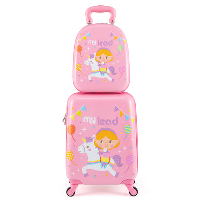 2 PCS Kid Luggage Set With Spinner Wheels for Children Boys Girls, Pink Kids Luggage at Gallery Canada