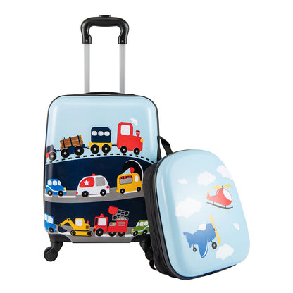 2 PCS Kid Luggage Set With Spinner Wheels for Children Boys Girls, Dark Blue Kids Luggage at Gallery Canada
