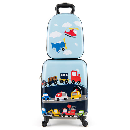 2 PCS Kid Luggage Set With Spinner Wheels for Children Boys Girls, Dark Blue Kids Luggage at Gallery Canada