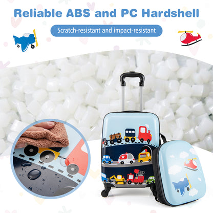 2 PCS Kid Luggage Set With Spinner Wheels for Children Boys Girls, Dark Blue Kids Luggage at Gallery Canada