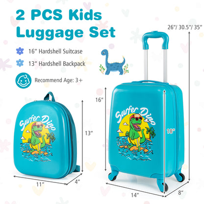 2 PCS Kid Luggage Set With Spinner Wheels, Blue Kids Luggage at Gallery Canada