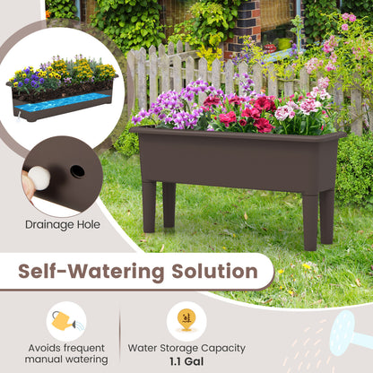 2 Pcs Raised Garden Bed, Self Watering Planter Box, Detachable Legs, Coffee Raised Garden Beds at Gallery Canada