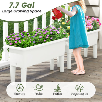 2 PCS Raised Garden Beds, Self-Watering Planter Box, White Raised Garden Beds at Gallery Canada