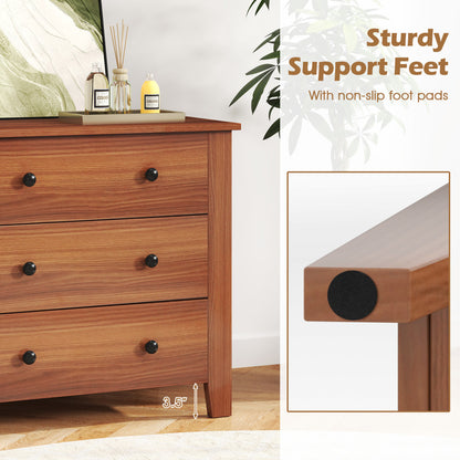 2-Pack 3 Drawer Dresser Chest, Walnut