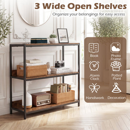 2-Pack 3-Tier Industrial Bookshelf, Rustic Brown Cabinets & Chests at Gallery Canada