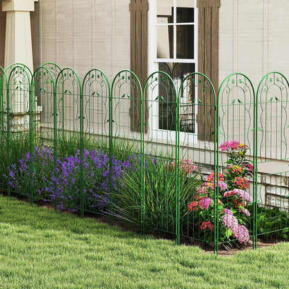 2 Pack 71 x 20 Inch Metal Garden Trellis, Rustproof Plant Support, Green Decorative Fencing & Flooring at Gallery Canada