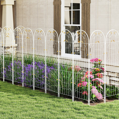 2 Pack 71 x 20 Inch Metal Garden Trellis, Rustproof Plant Support, White Decorative Fencing & Flooring at Gallery Canada