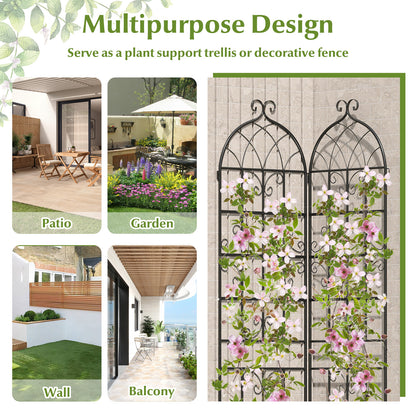 2 Pack 86"X20" Metal Garden Trellis For Climbing Plants Plant Supports at Gallery Canada