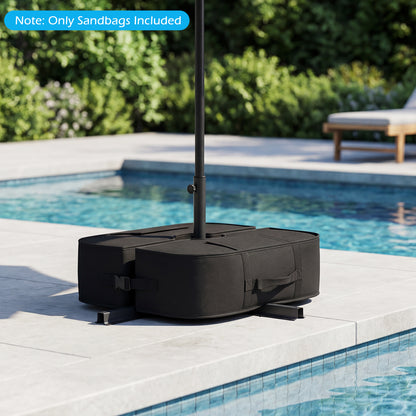 2-Pack 90 LBS Umbrella Base Weight Sandbags, Black Outdoor Umbrella Bases at Gallery Canada