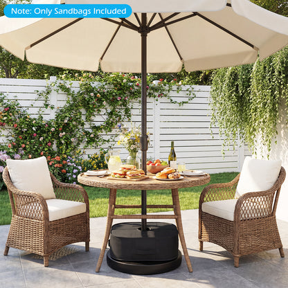 2-Pack 90 LBS Umbrella Base Weight Sandbags, Black Outdoor Umbrella Bases at Gallery Canada