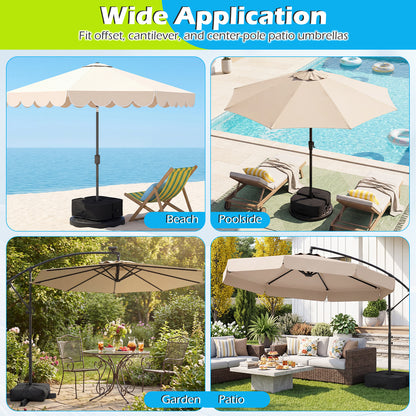 2-Pack 90 LBS Umbrella Base Weight Sandbags, Black Outdoor Umbrella Bases at Gallery Canada