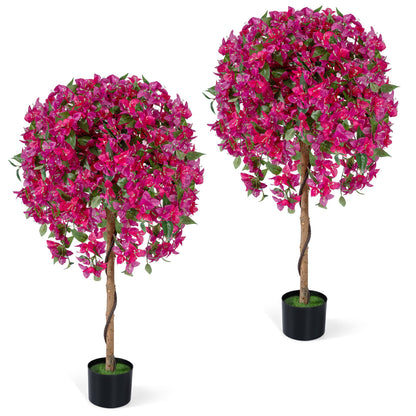 Artificial Azalea Trees, 2 Pack, Vivid Blooming Flowers Faux Plants at Gallery Canada