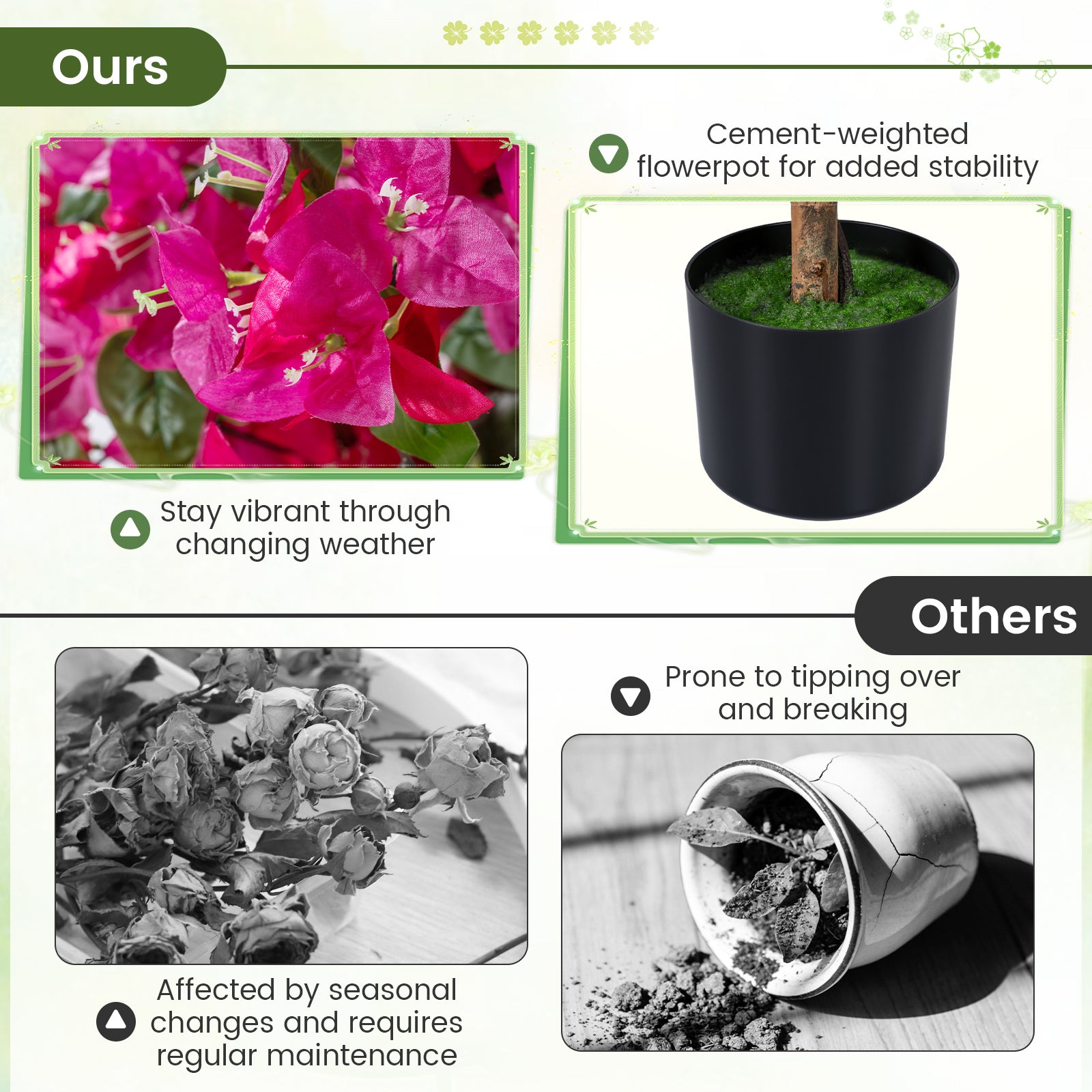 Artificial Azalea Trees, 2 Pack, Vivid Blooming Flowers Faux Plants at Gallery Canada