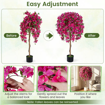 Artificial Azalea Trees, 2 Pack, Vivid Blooming Flowers Faux Plants at Gallery Canada