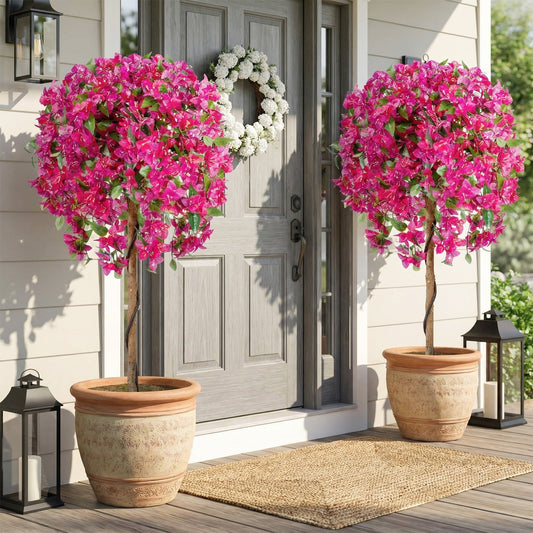 Artificial Azalea Trees, 2 Pack, Vivid Blooming Flowers Faux Plants Options at Gallery Canada